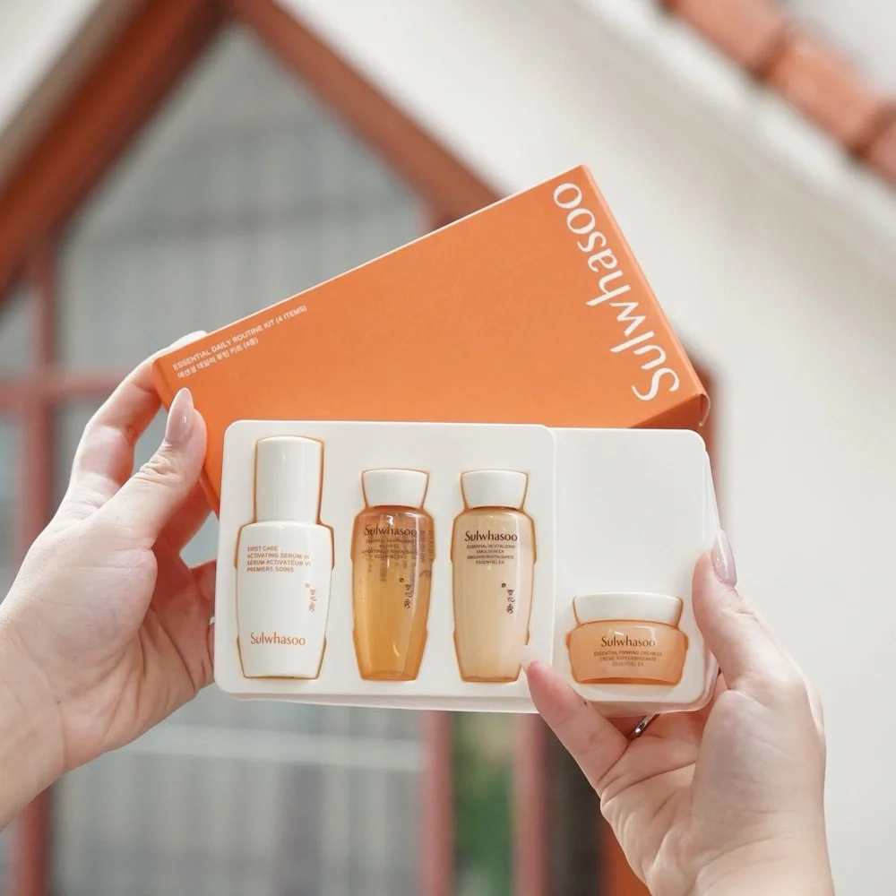 Sulwhasoo Essential Daily Routine Kit 4 Items Anti Wrinkle Moisturizing K-Beauty